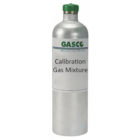 Gasco Ai Uza34 Calibration Gas, Oxygen, 34 L, C-10 Connection, +/-5% Accuracy,