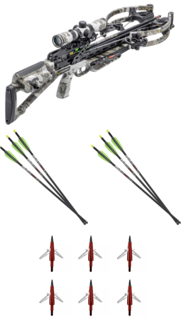 TenPoint Stealth 450R Crossbow Vektra 6 Bolts 6 CenterPunch Broadheads New