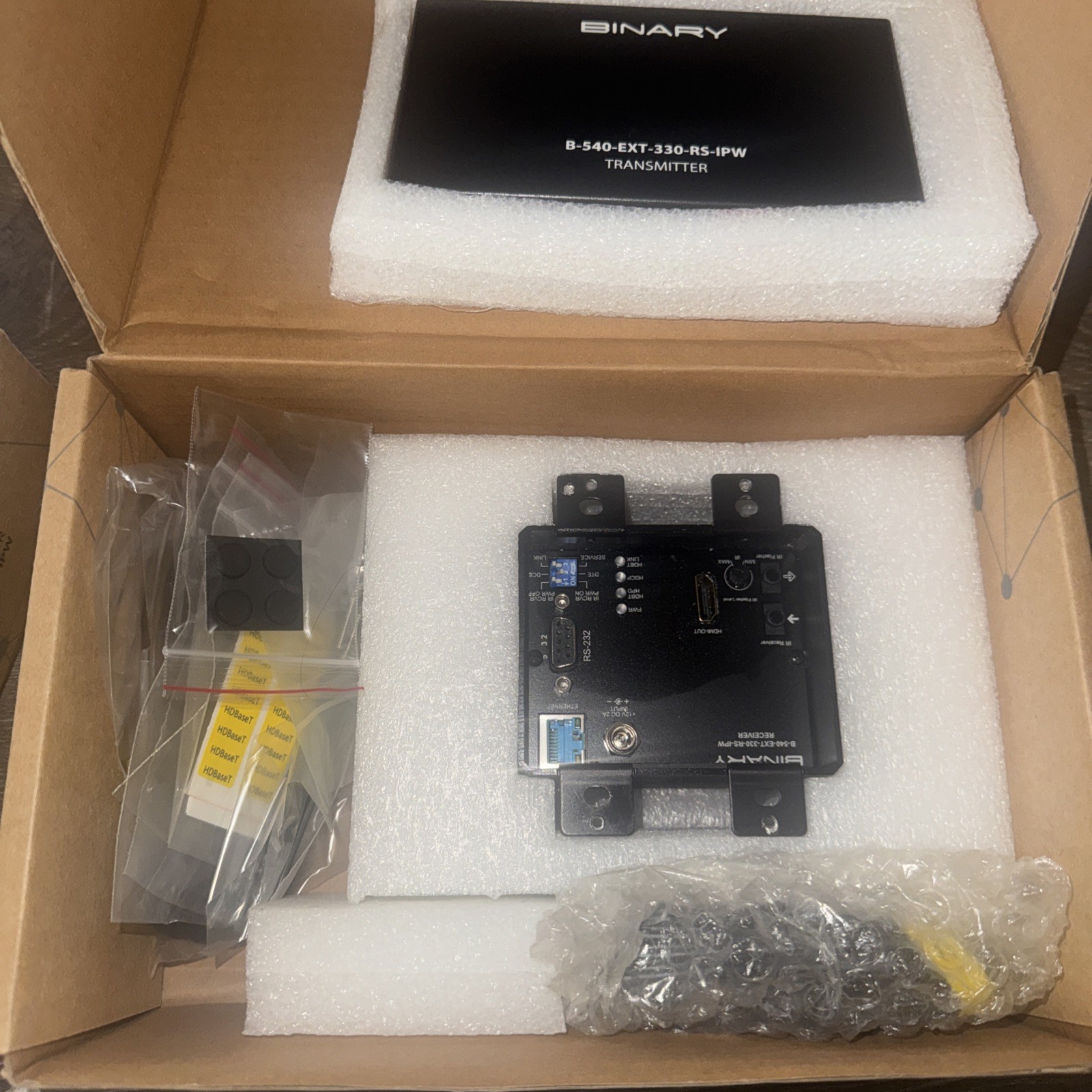 Binary B-540-EXT-330-RS-IP HDMI Extender Transmitter & Receiver