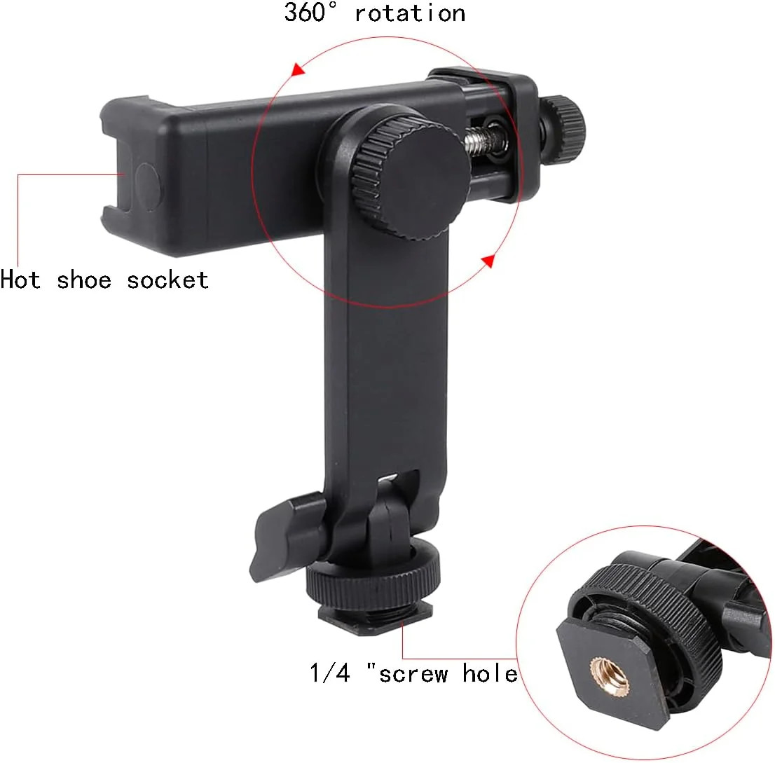 Multifunctional Universal Cell Phone Tripod Mount Adapter 360 Rotation Camera Ho
