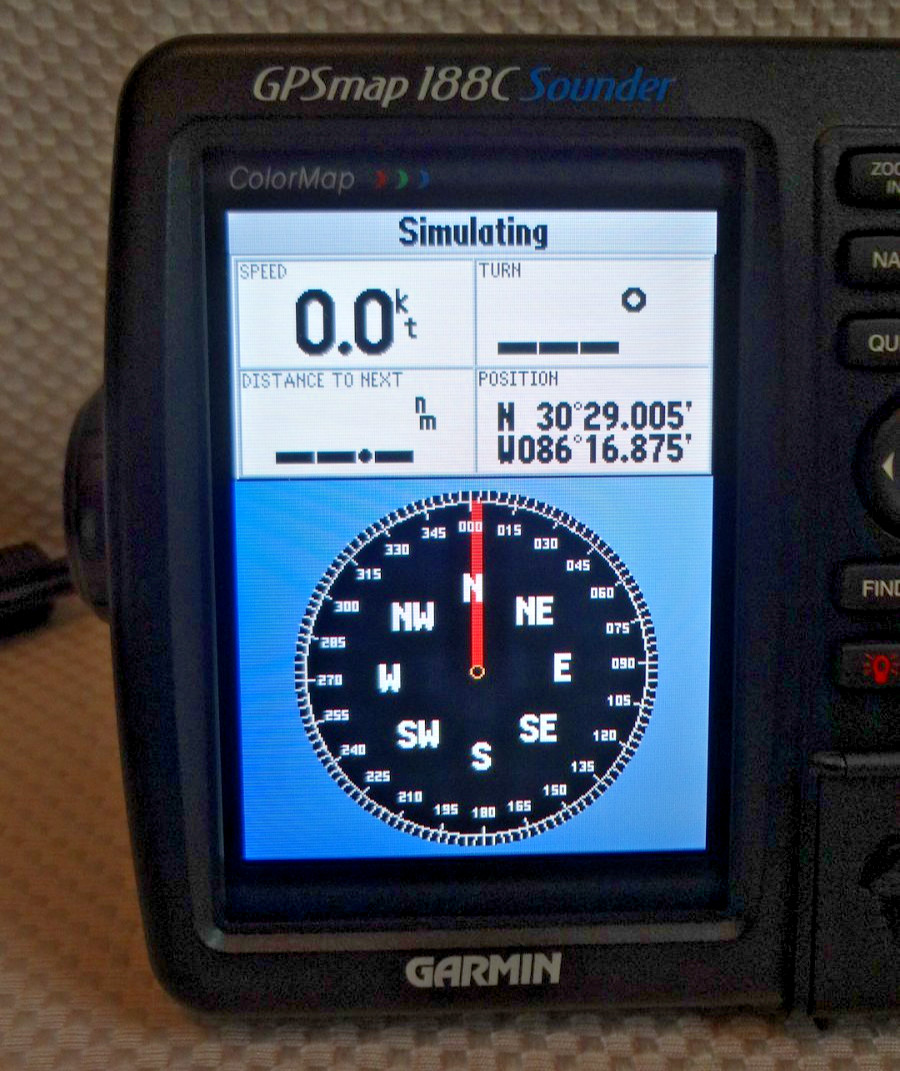 GARMIN GPSMAP 188C SOUNDER CHART PLOTTER FISHFINDER GPS w/ MANUALS KNOBS COVER