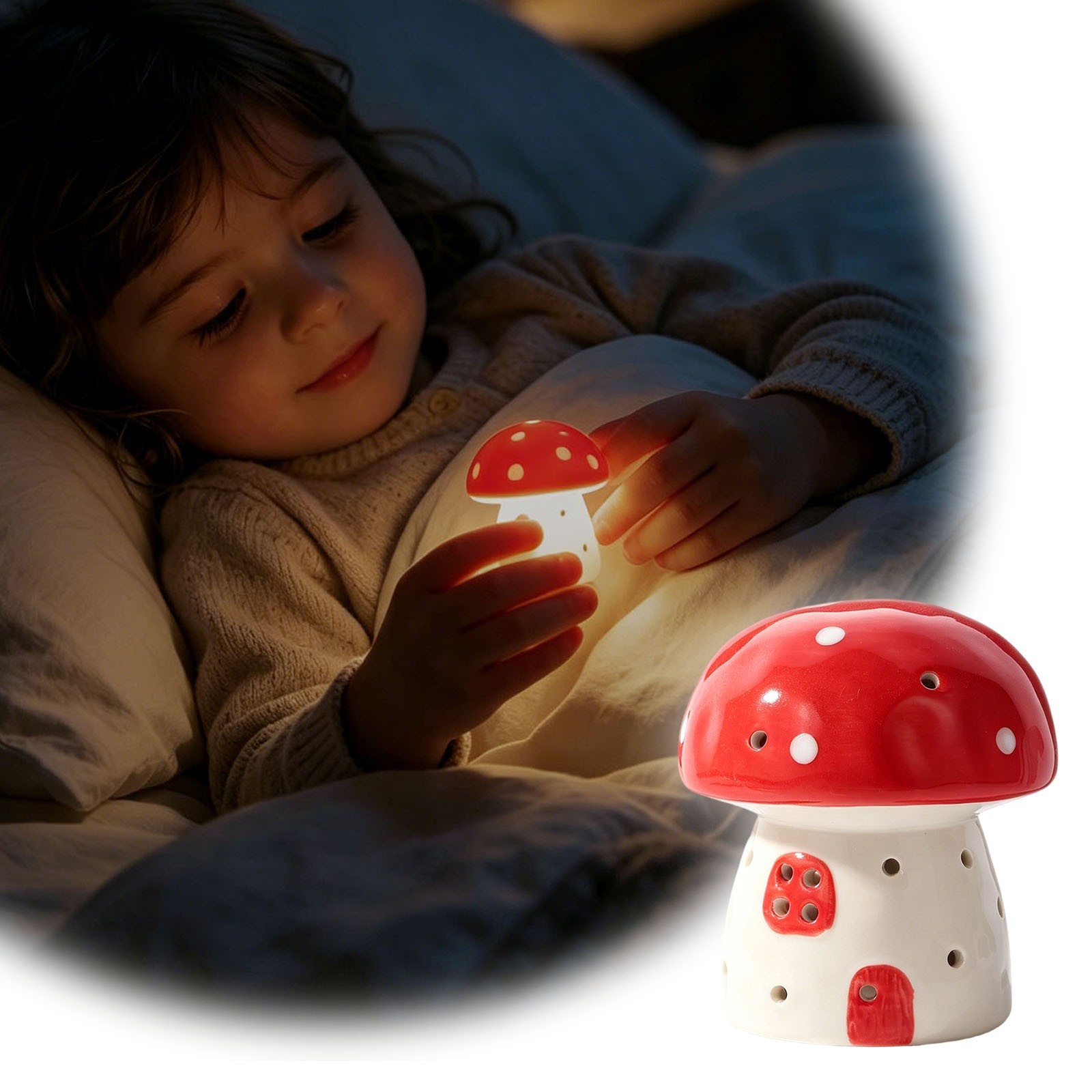 Soft Glow Night Light For Bedside Nursery Room With Dimmable Warm White Light