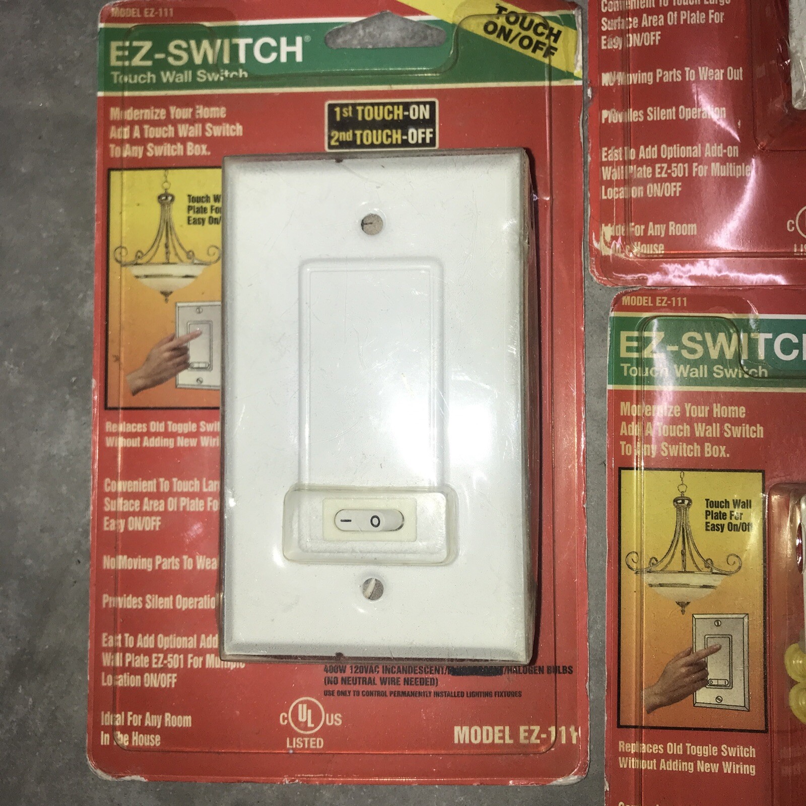 5 Qty EZ-Switch Touch Wall Switch EZ-111 On/Off Switch