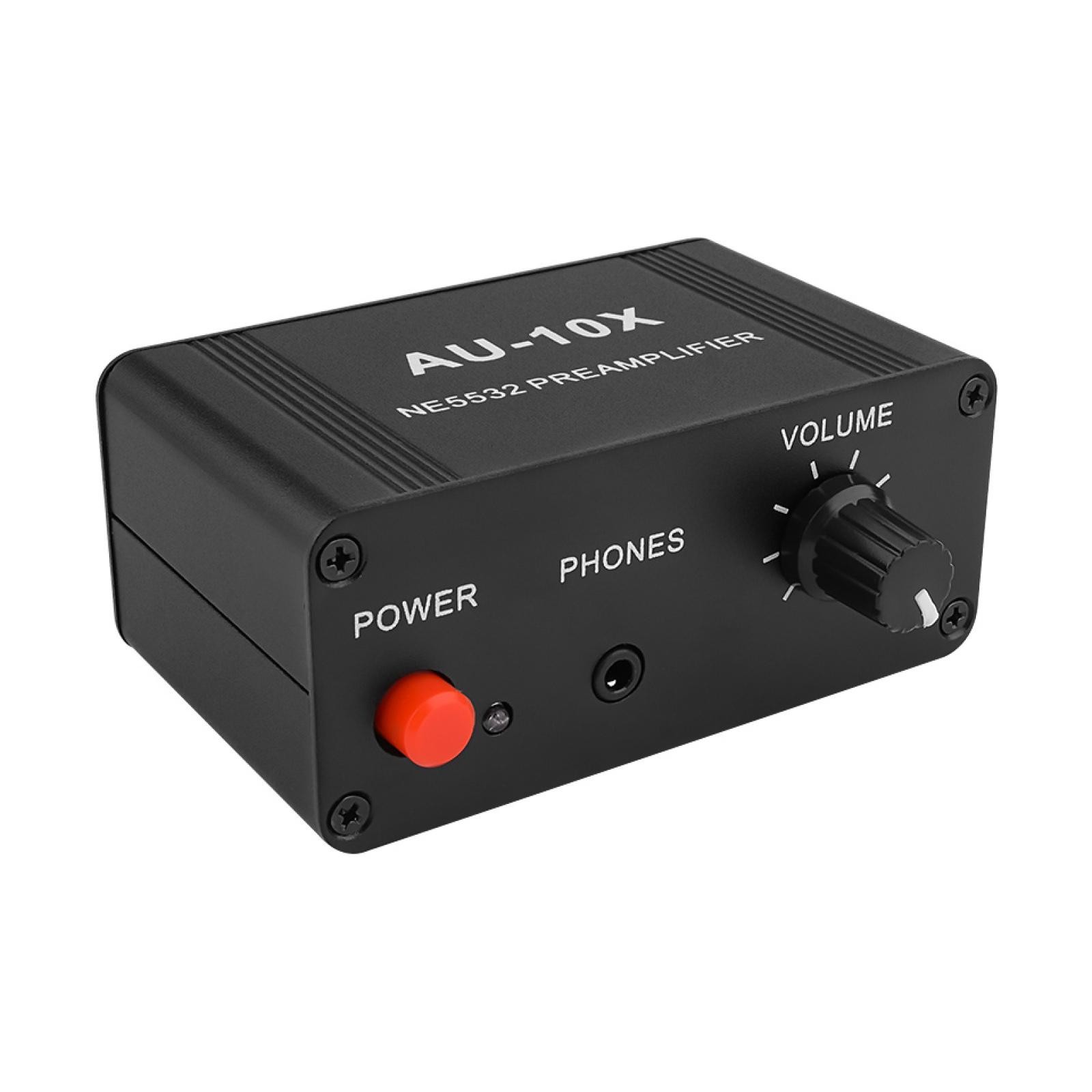 DC 9-19V 3.5mm Input Output Stereo Preamplifier Headphone Amplifier NE5532