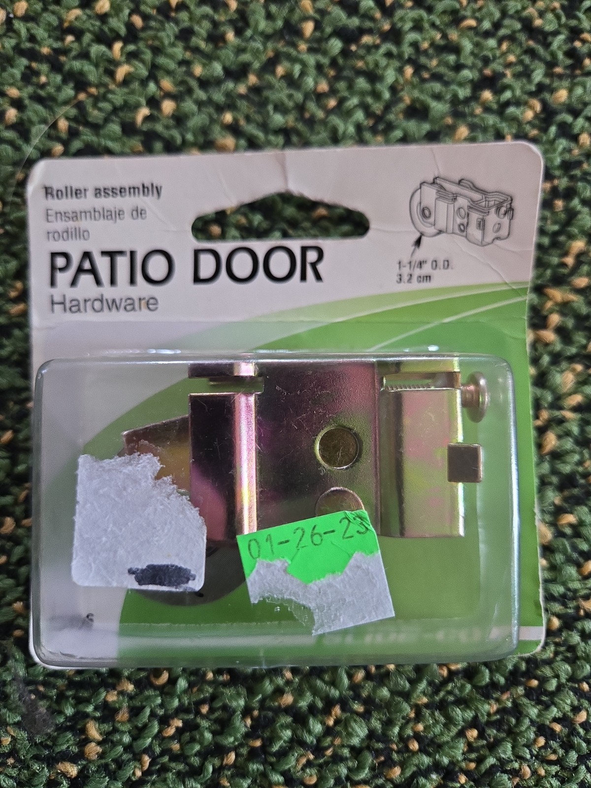 SLIDE-CO Patio Sliding Door Roller Assembly 1-1/4" O.D. Wheel 13406