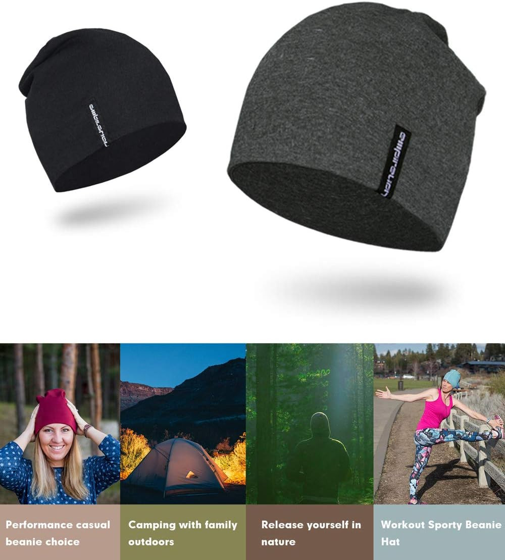 9" Multifunctional Lightweight Beanies Hats Snug Fitting, Running Skull Cap Helm