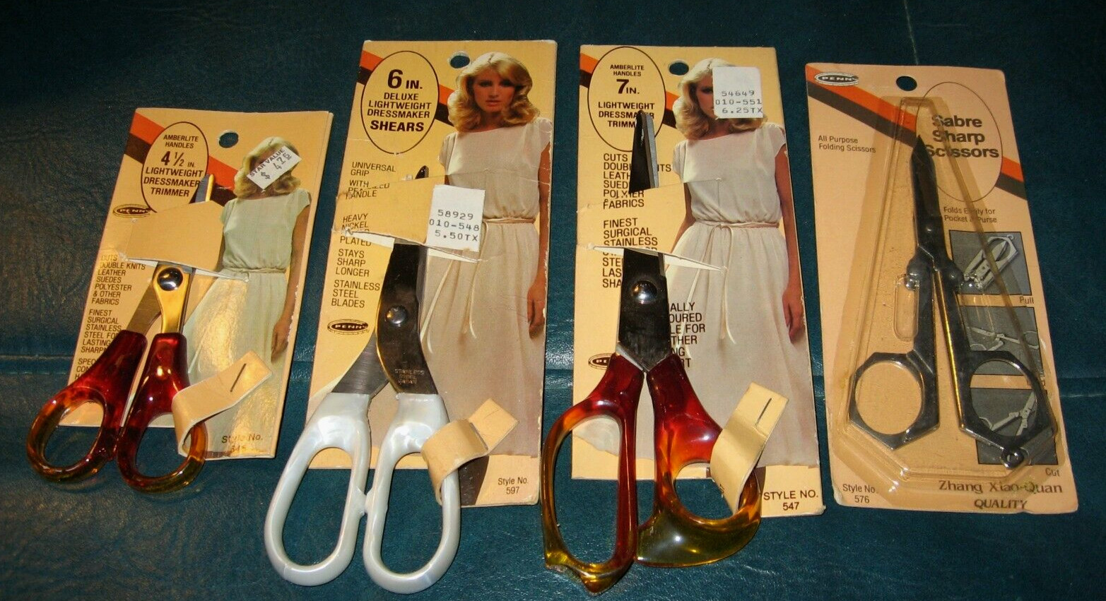 Lot of (4) Brand New Different Types of Stainless Steel Scissors / Shears