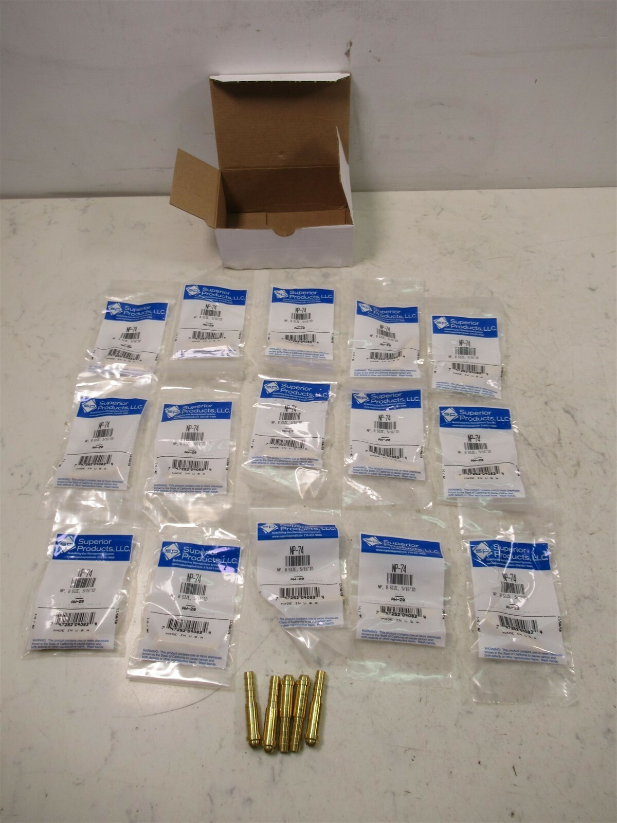 20 Size "B" Inert Arc Barb Hose Nipple NP-74 B Size 5/16" Superior Products