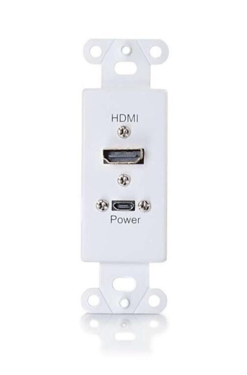 C2G / RapidRun / Legrand 60174 HDMI Decorative Wall Plate Receiver, White *NEW*