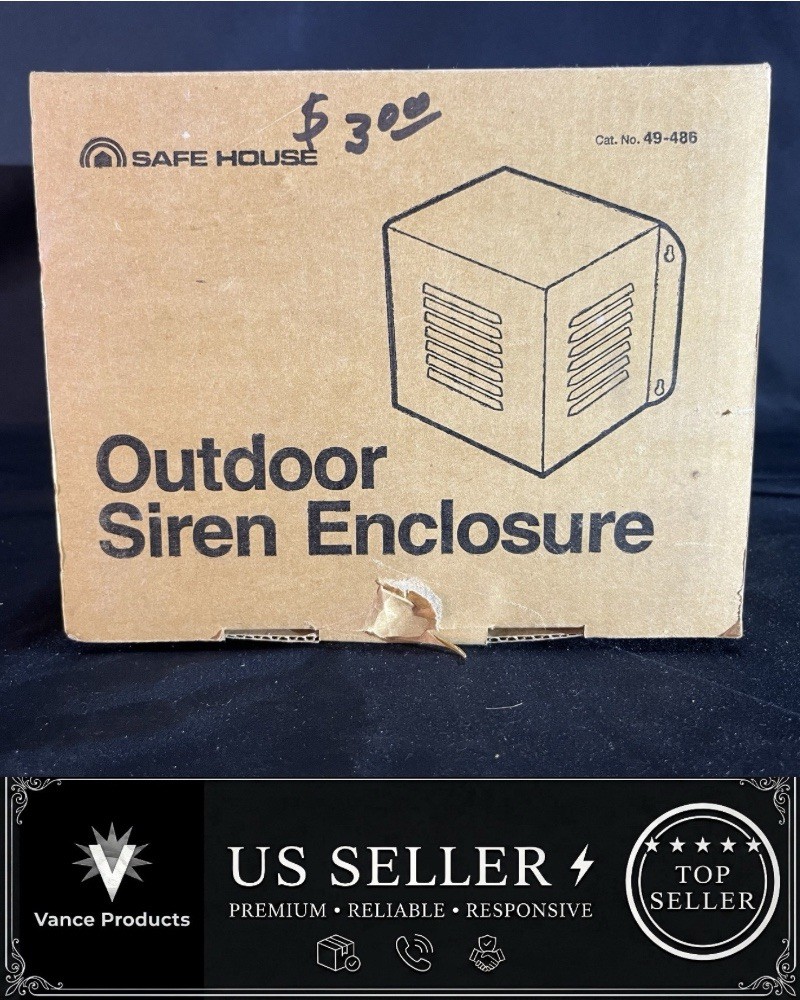 Vintage NOS Radio Shack Safe House Outdoor Siren Enclosure 49-486 NIB NEW