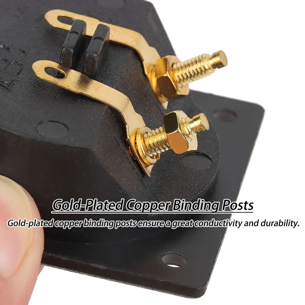 4Pcs Square Subwoofer Speaker Box Terminal Cup Spring Connector Sub Plug Box