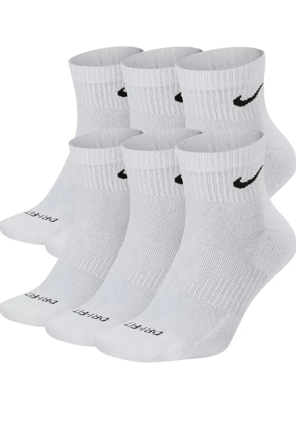 Nike Men's Everyday 6-Pack Ankle Socks White