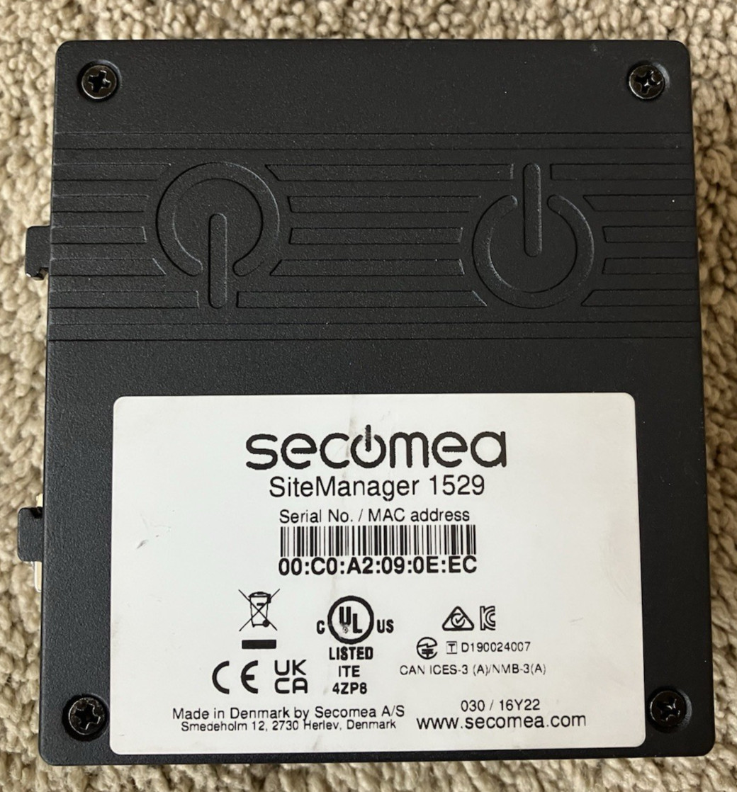 Secomea SiteManager 1529 Plug-and-Play IoT Hardware Gateway, LAN Uplink Con