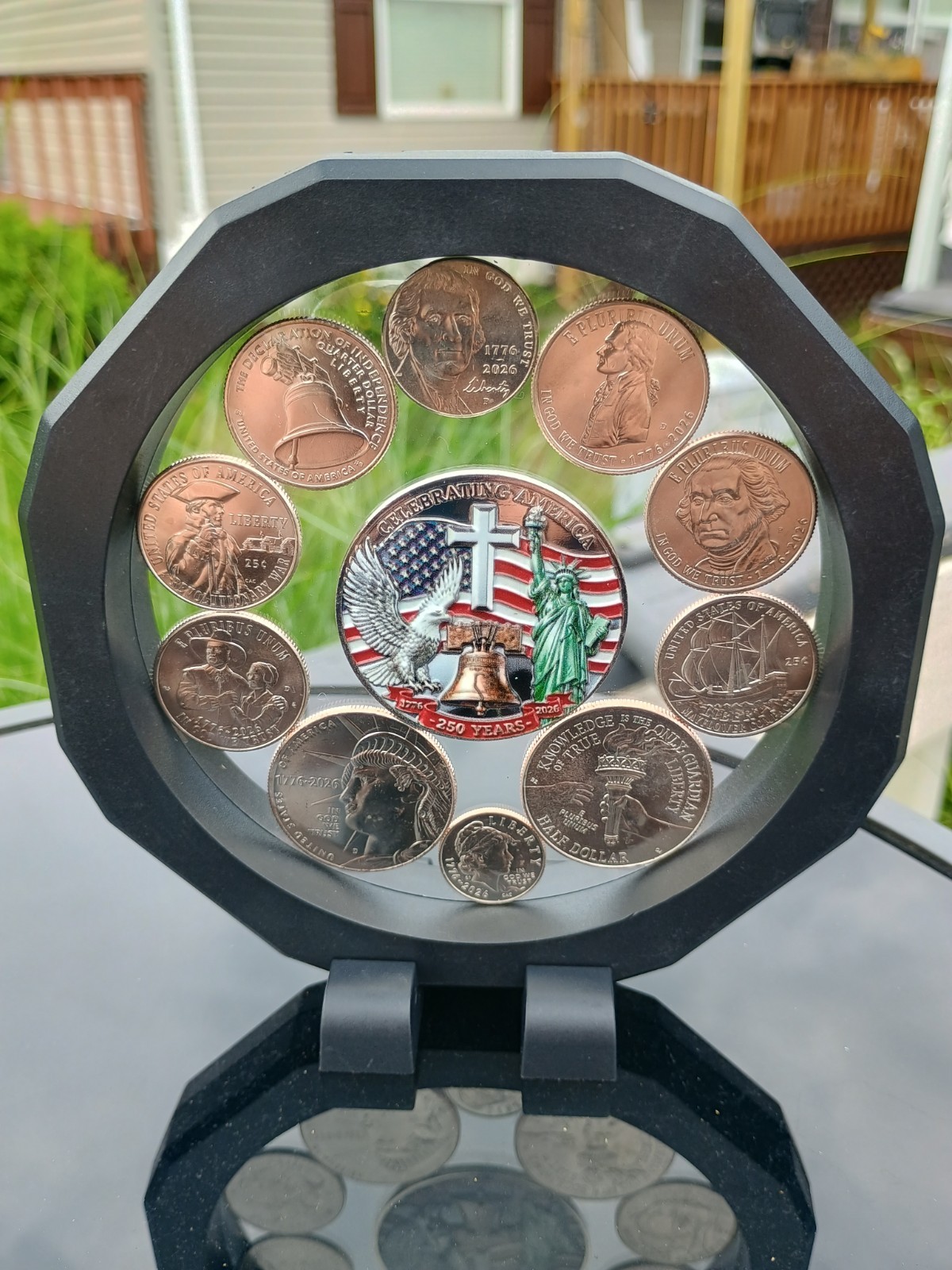 10 Coin Set P/D 1776-2026 250 Year Anniversary SEMI-QUINCENTENNIAL Display Stand