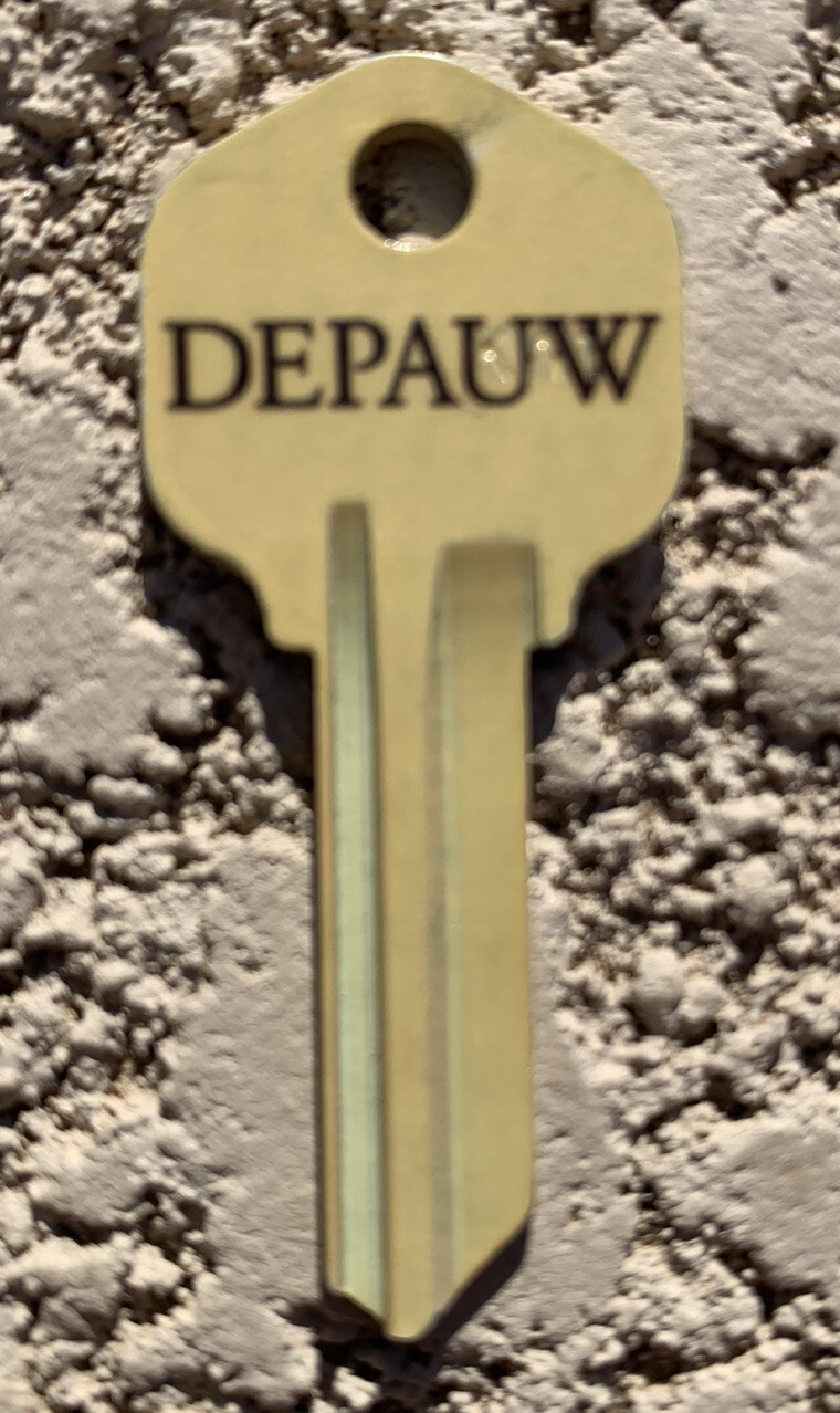 DePauw University Key Blank (Yellow)