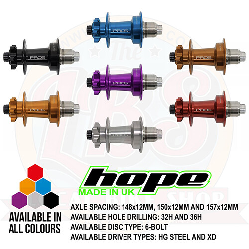 Hope Pro 5 DH Downhill Hub - All Colors, Spoke Holes and Drivers - Brand New