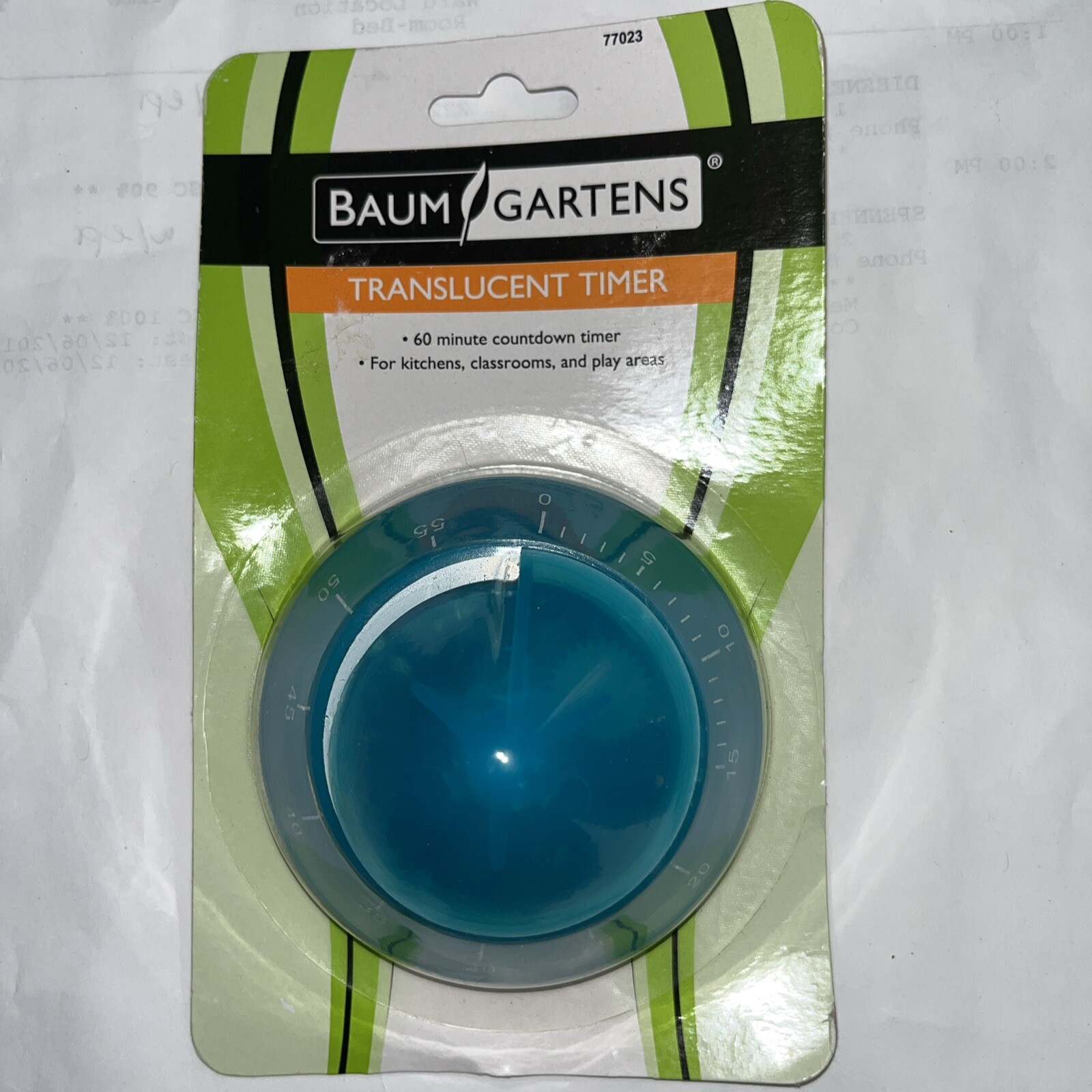 NEW Baumgartens Translucent Conical Kitchen Cooking Timer, Blue-S