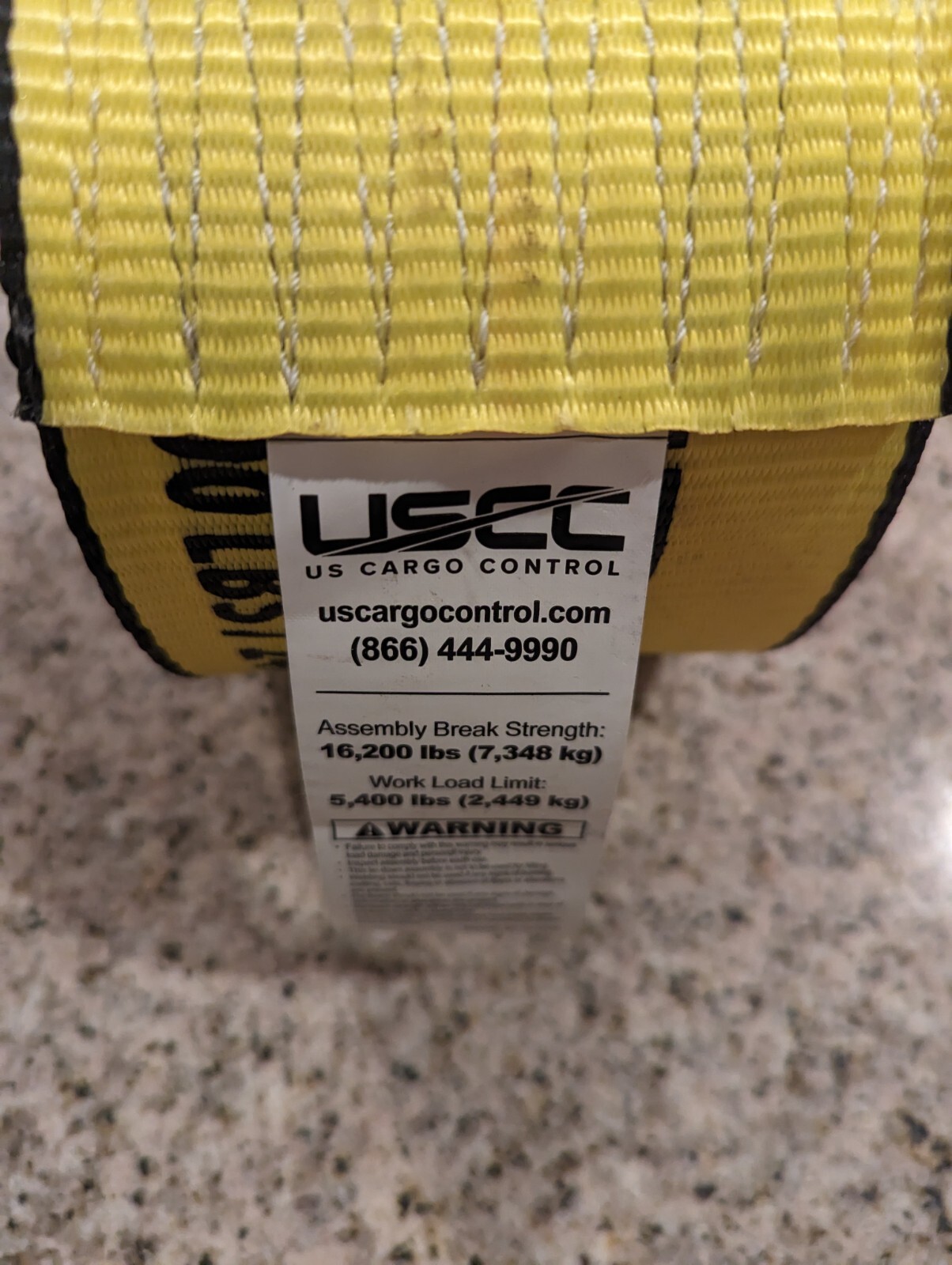 USCC US CARGO CONTROL  Straps 5,400 lbs break strength 16,200