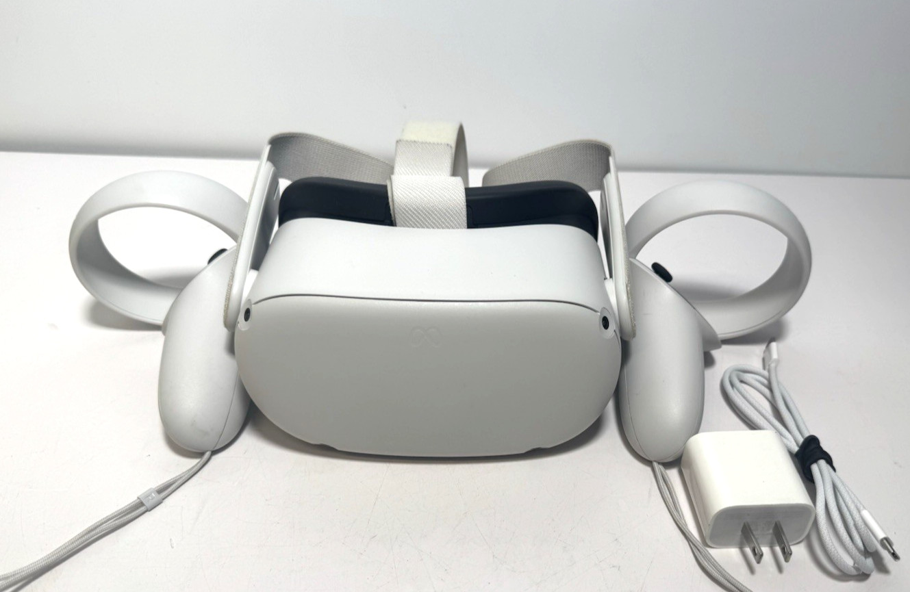 Meta Quest 2 128GB VR Headset Bundle with Controllers and charger