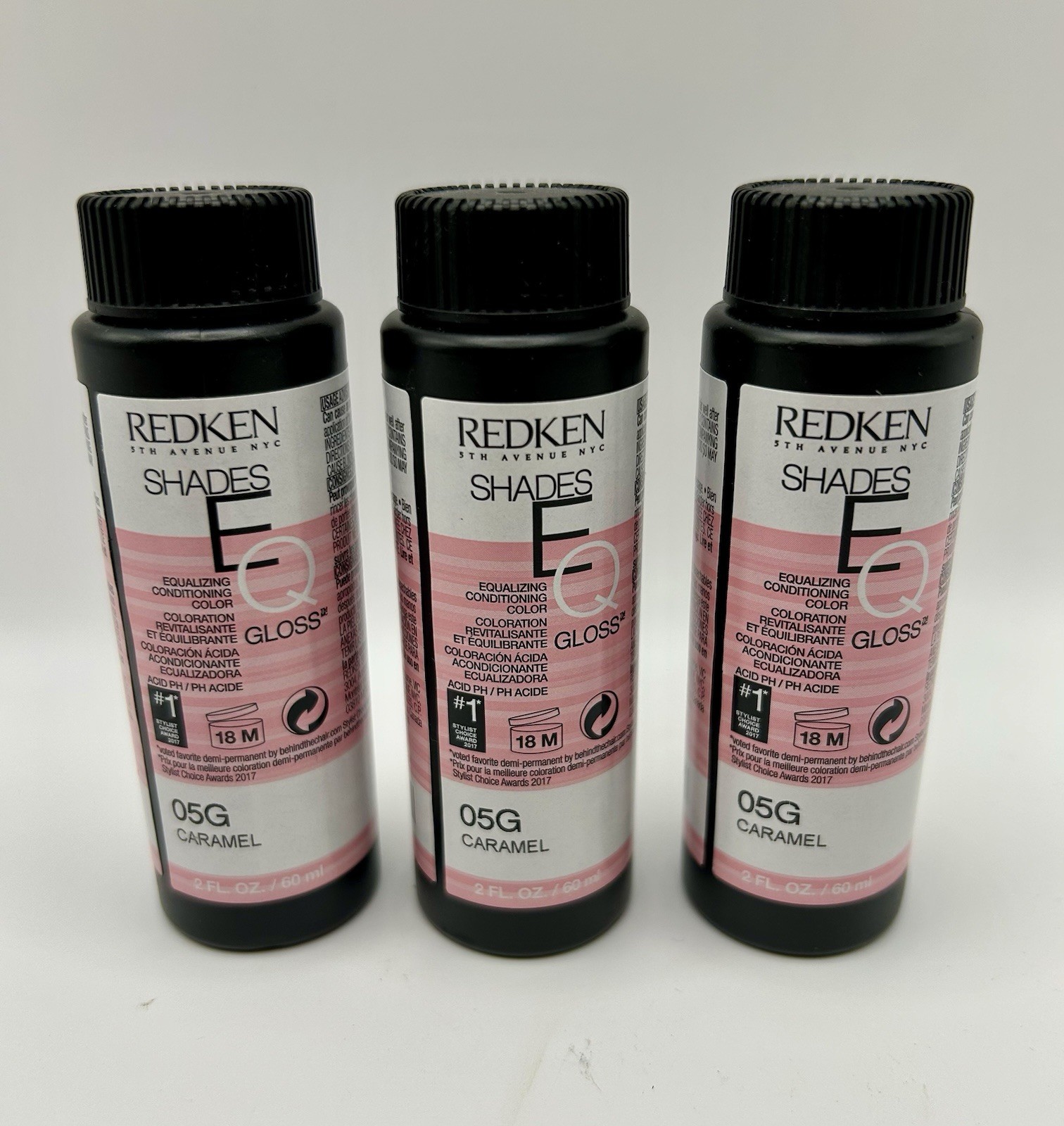 Lot Of 3- REDKEN Shades EQ Gloss 05G Carmel 2 oz