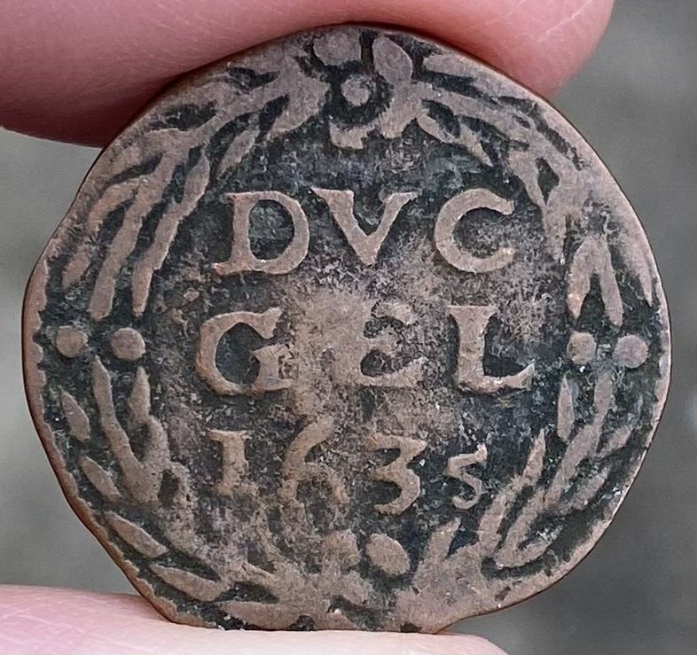 1635 DUIT VOC Netherlands Gelderland Holland Dutch VERY NICE - (HIGH GRADE) e894