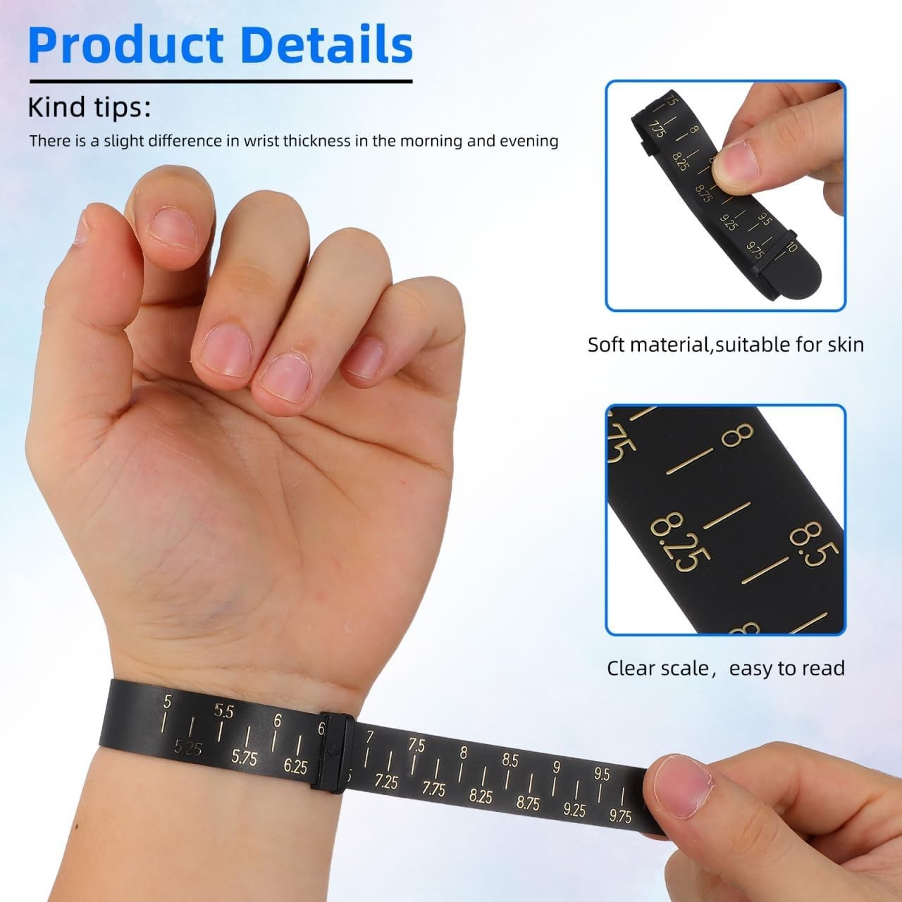 2Pcs Wrist Measuring Tool Wrist Sizer Bangle Bracelet Sizer Bracelet Measuring S