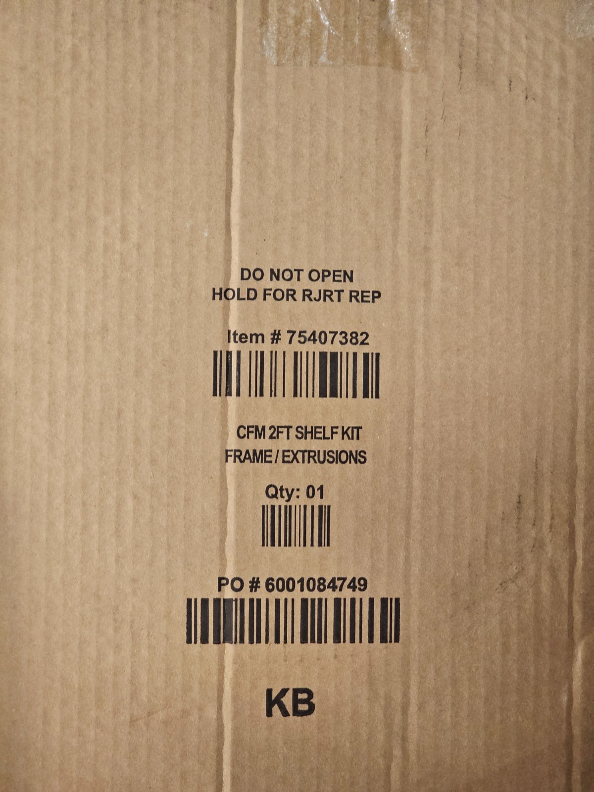 75407382 CFM 2ft Pack Shelf Frame/ Extrusions Black *PICTURED ITEM ONLY*