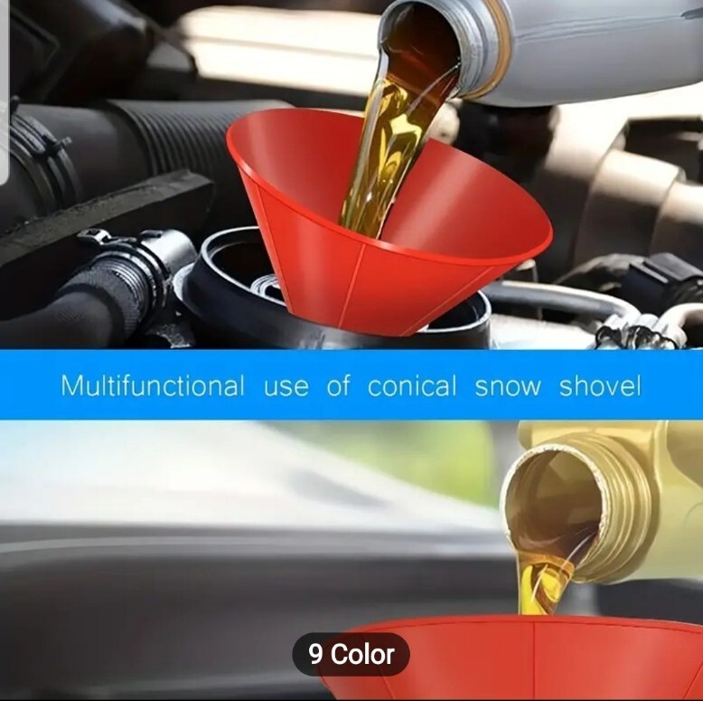 2 in 1 Car Windshield Magic Ice Scraper Tool Cone Shaped And Funnel. 3pc 