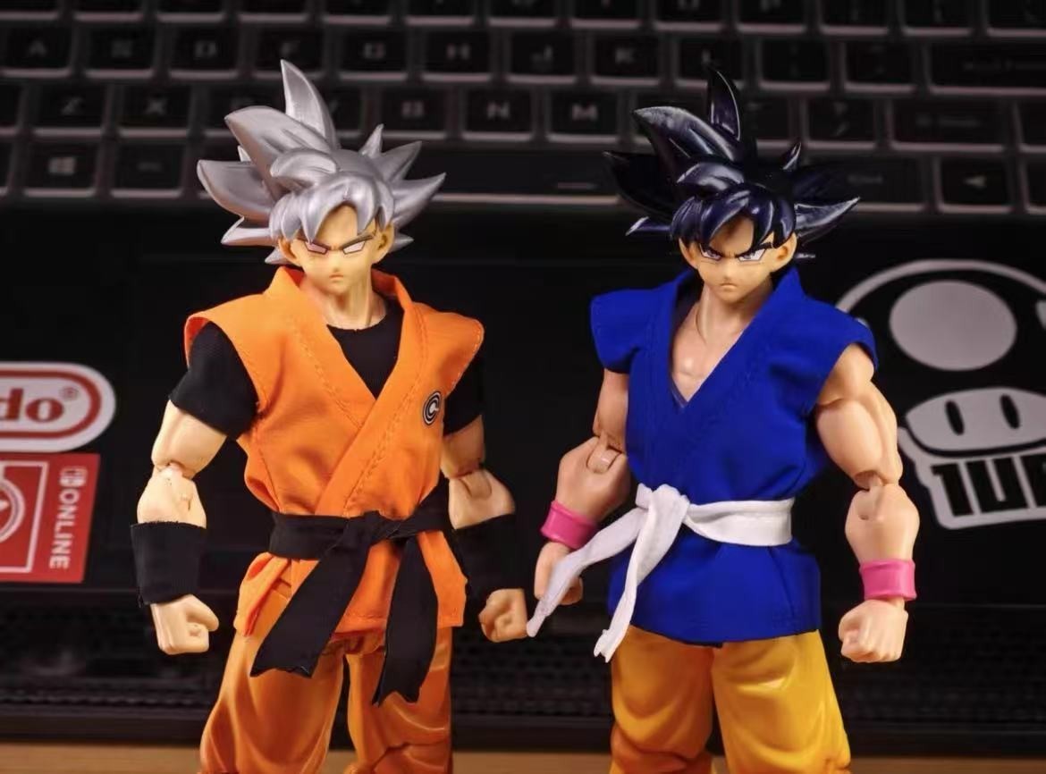 custom 1/12 shf goku orange+Blue  workout wear Set（No Figure）