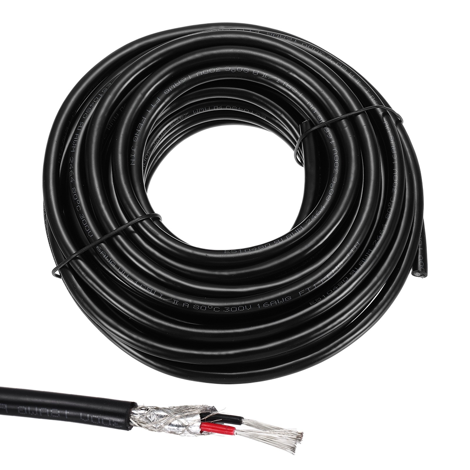 UL2464 Shielded Cable 16AWG 9.14m(30 Ft) 2 Conductor CNC Wire