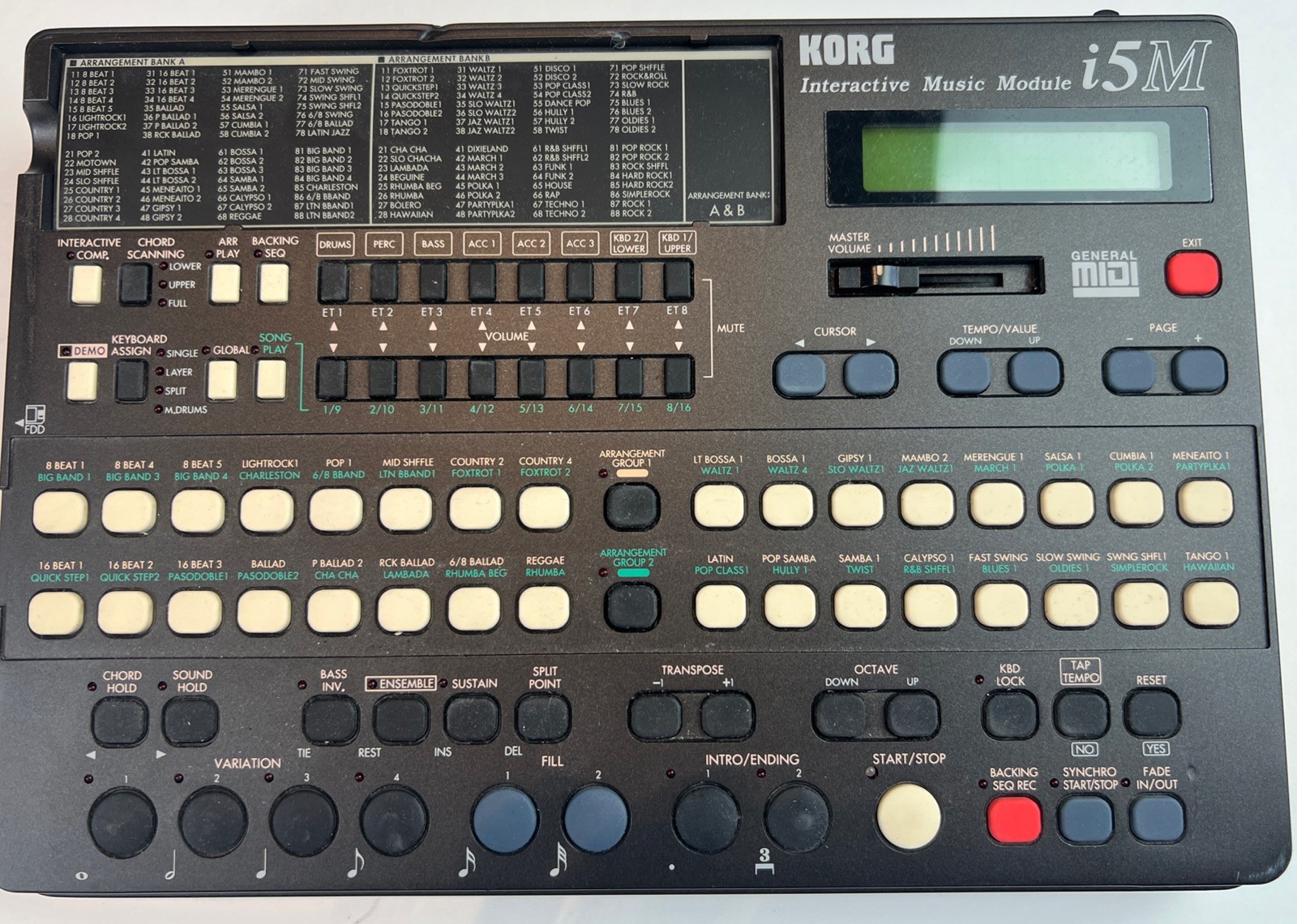 Korg i5M Interactive Music Module - Vintage MIDI Synth Arranger - Untested