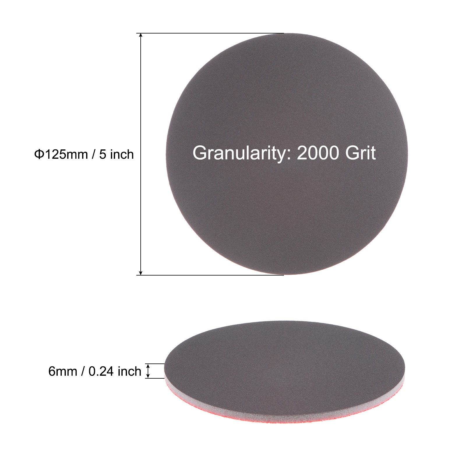 30pcs 2000 Grit Sanding Sponge 5" Hook and Loop Sponge Sanding Disc Wet/Dry