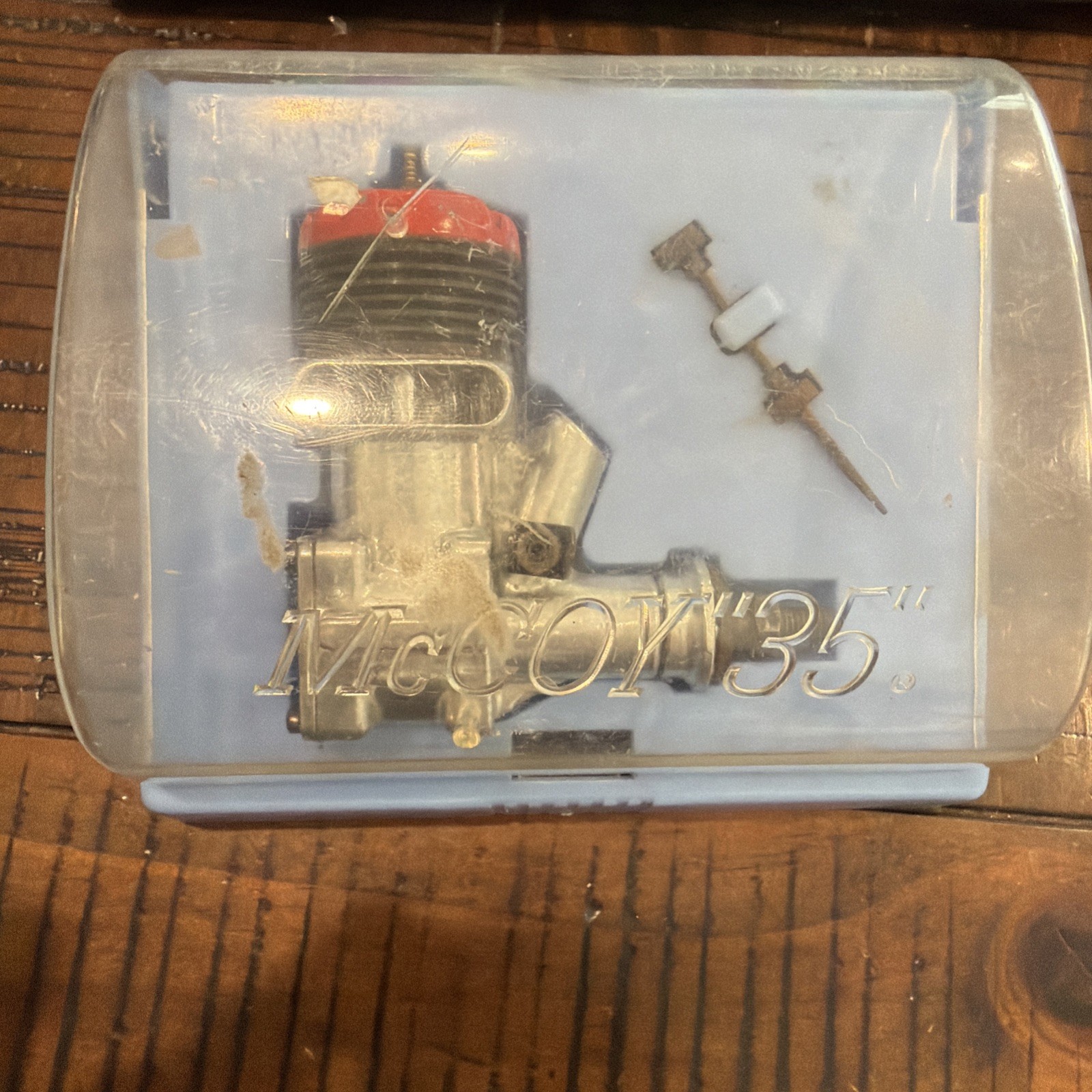 RC Model Airplane Engine McCoy 35 Red Head Glo Glow In Box