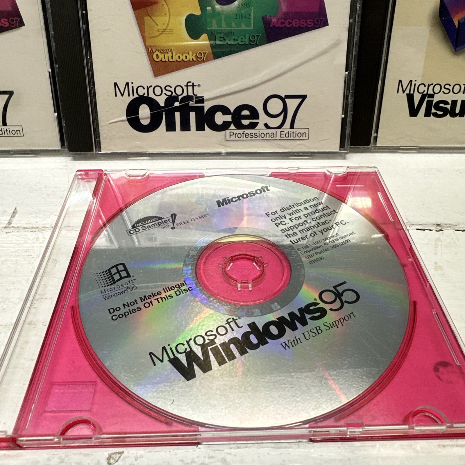 Vintage 1990’s Microsoft Windows 95, Office 97 (x2), & Visual Basic 5.0 Lot
