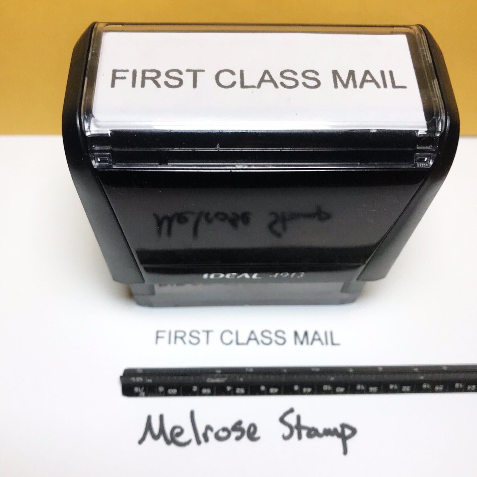 First Class Mail Self Inking Rubber Stamp Black Ink Ideal 4913