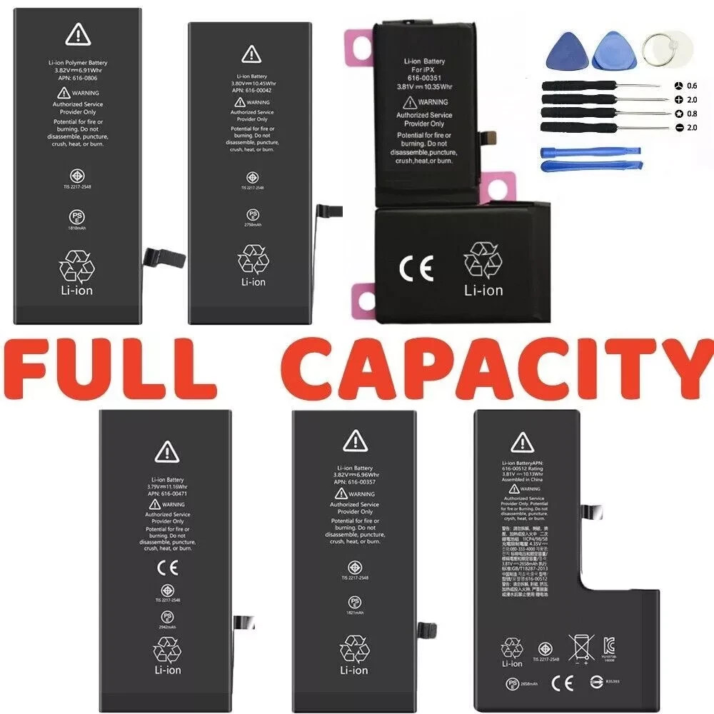 For iPhone 5 6 7 8 Plus X XS 11 12 13 14 15 16 Pro Max Replacement Battery Tools