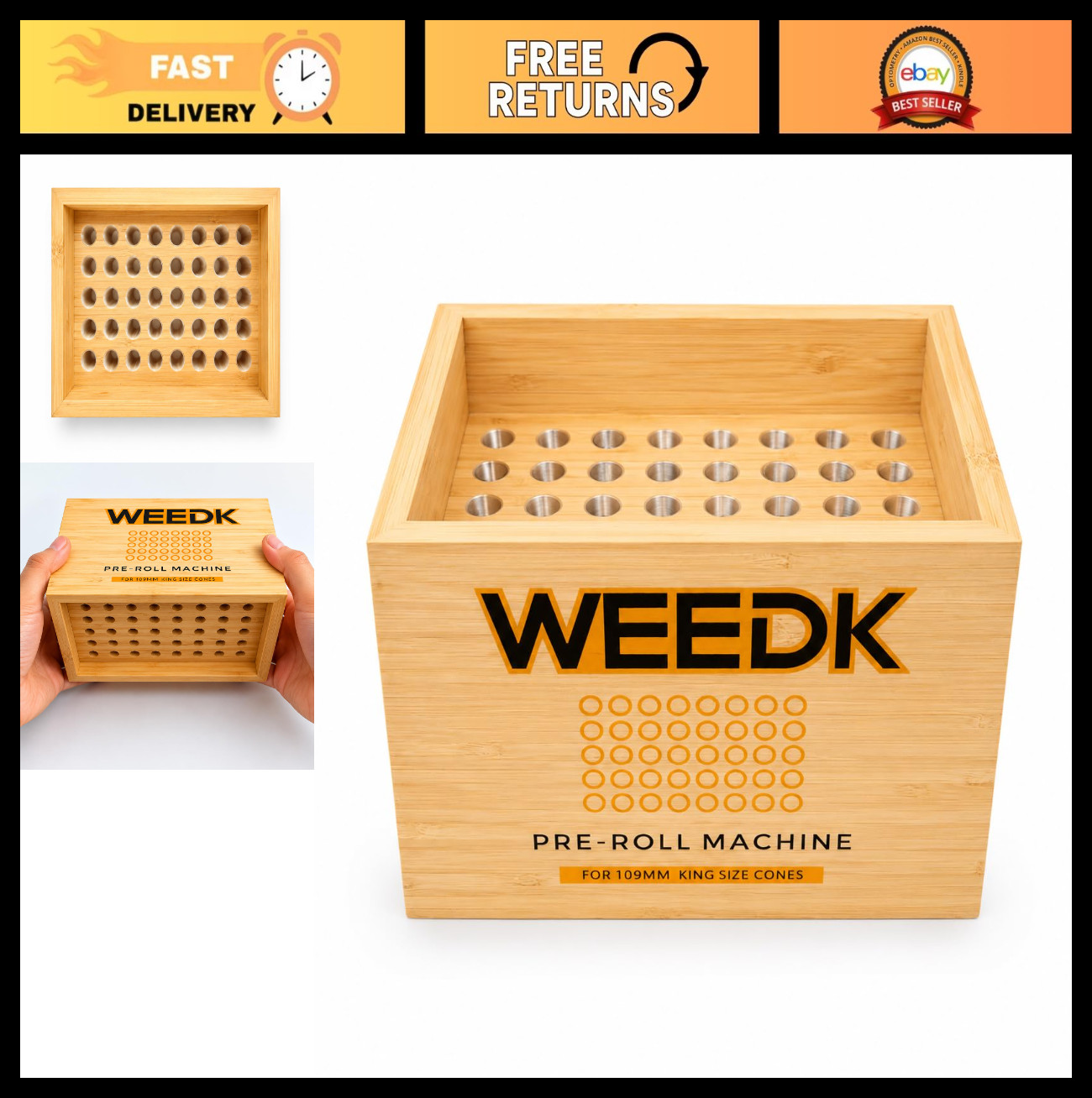 Efficient Cone Filler Machine for 40 King Size Pre-Roll Cones | Quick & Easy Set