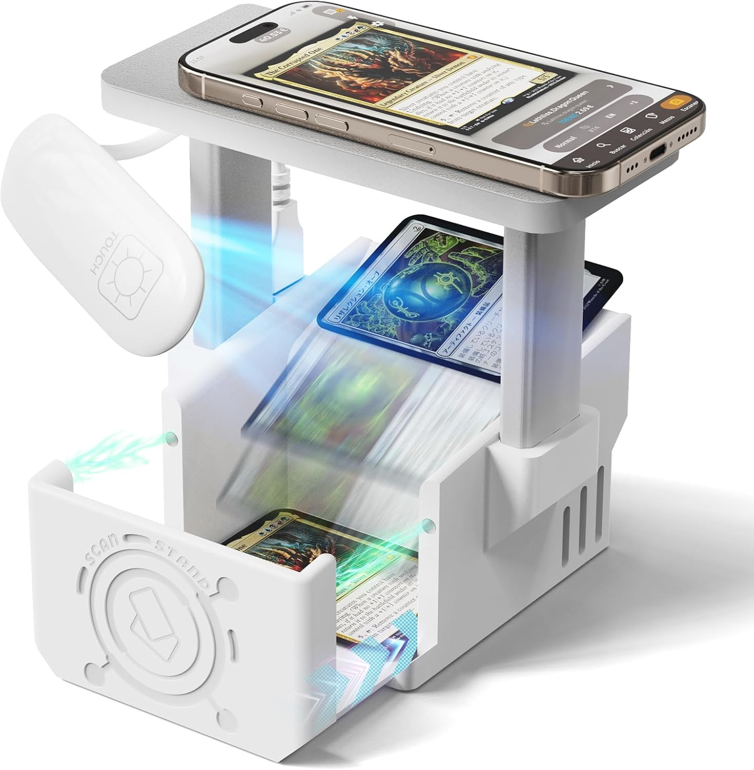 Card Scanner Pro for MTG TCG Scanner Stand LED Light Magnetic Base ManaBox