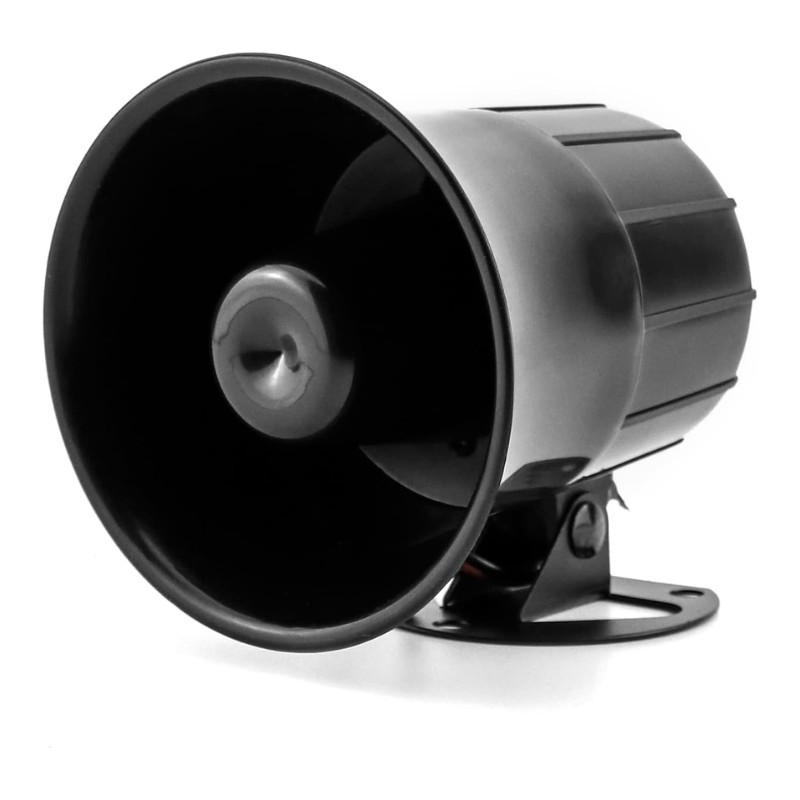 12V Security Alarm Siren Horn 110dB Wired Loud Warning Alarm DC Power