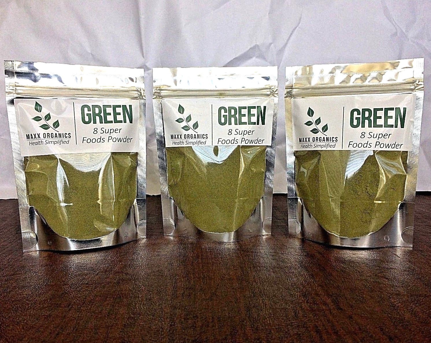 MAXX Organics 8 SUPER FOODS POWDER 90 Day Supply 3pk. Compare Athletic Green AG1