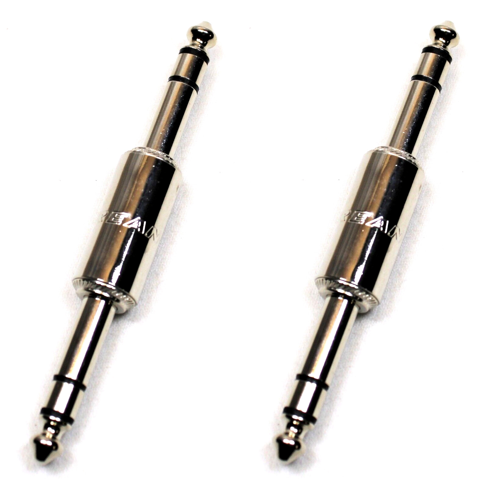 (2) Two Genuine REAN by NEUTRIK NYS239 Stereo 1/4'' Plug to Plug Male Adapter