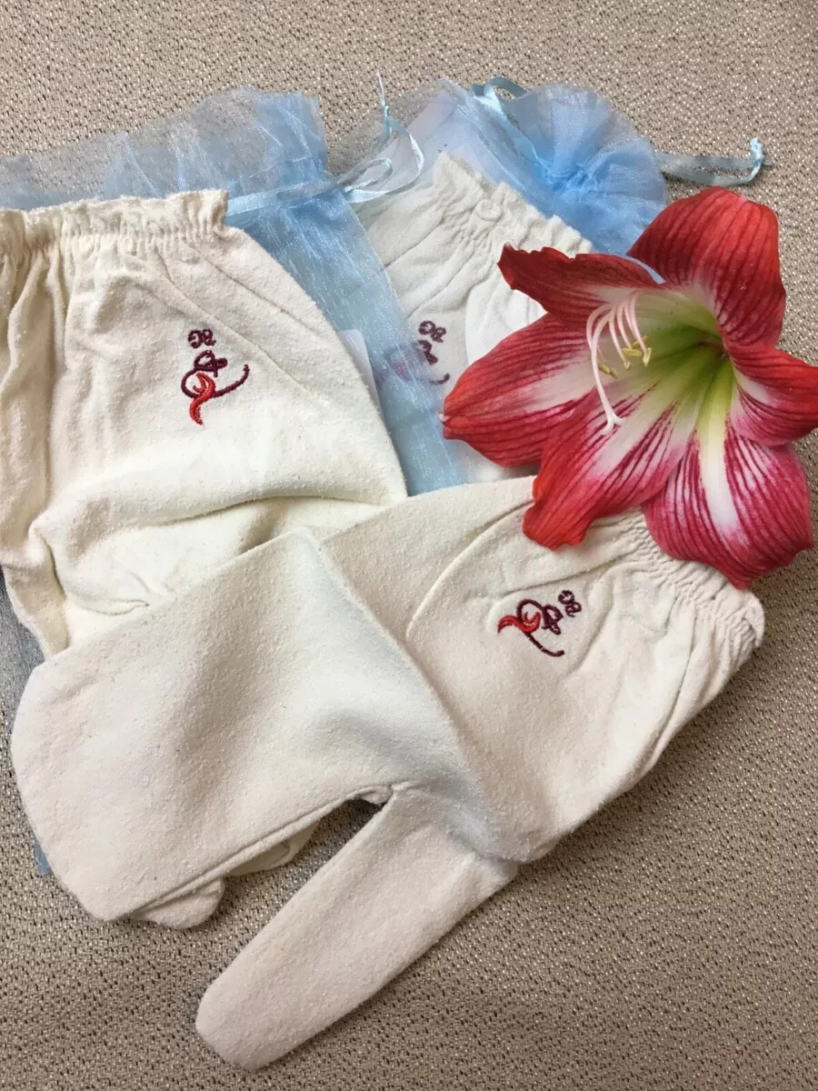 SPECIAL Bogo, 1 PAIR BG get 2 PAIRS Garshana Gloves,  raw silk dry massage