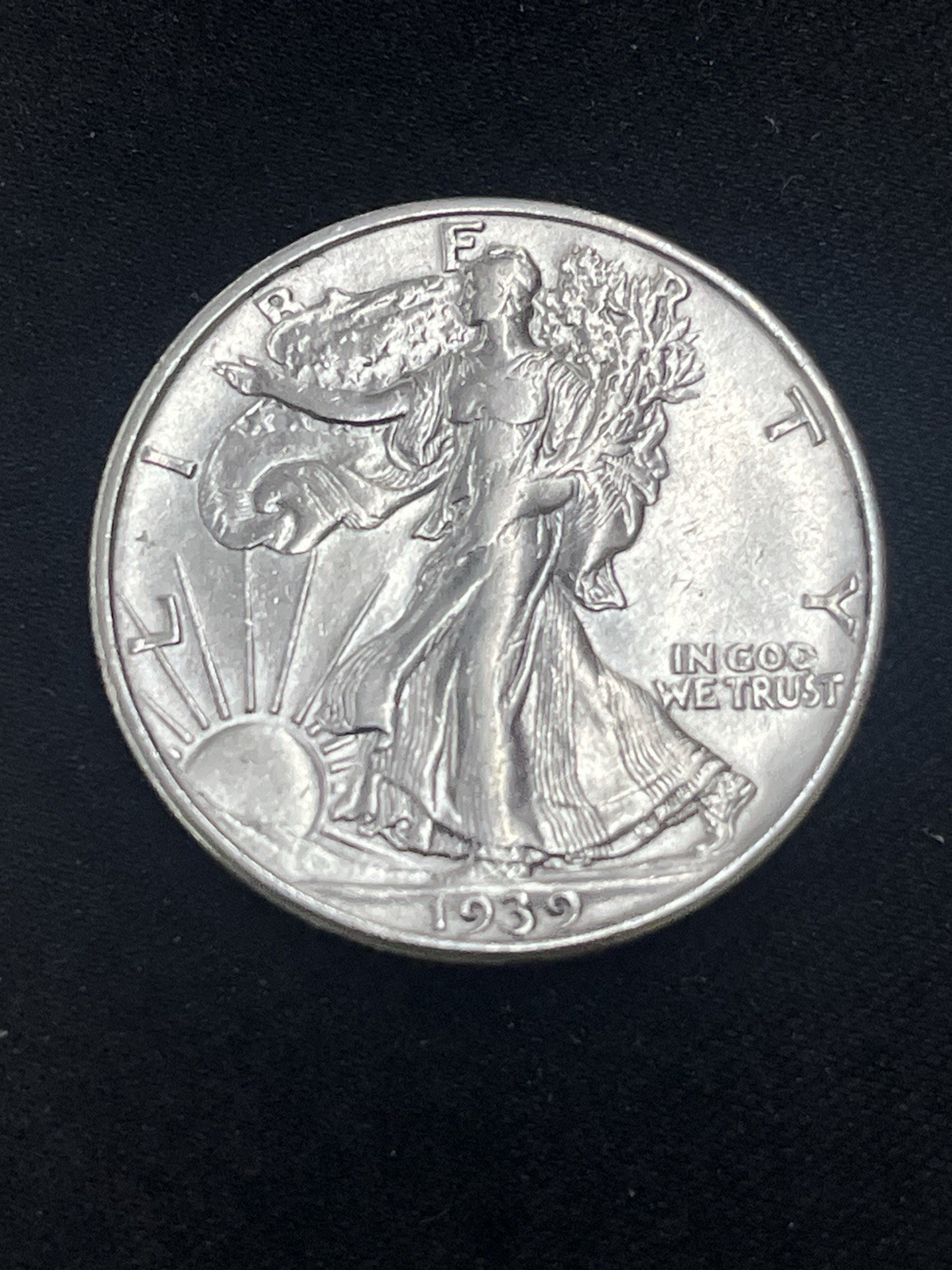 1939-D Walking Liberty Half Dollar EXTRA FINE Silver 50c