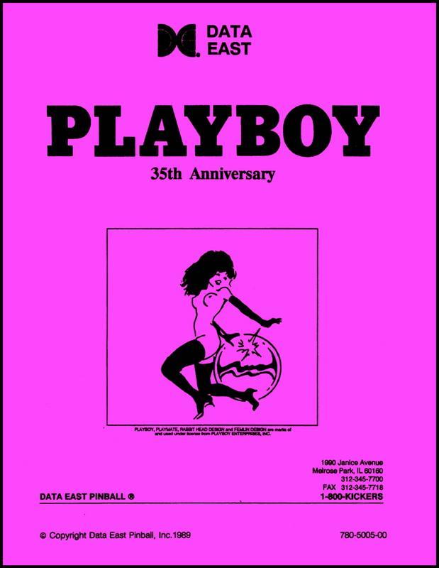 Playboy 35th Anniversary Pinball Operations/Service/Troubleshooting Manual WB