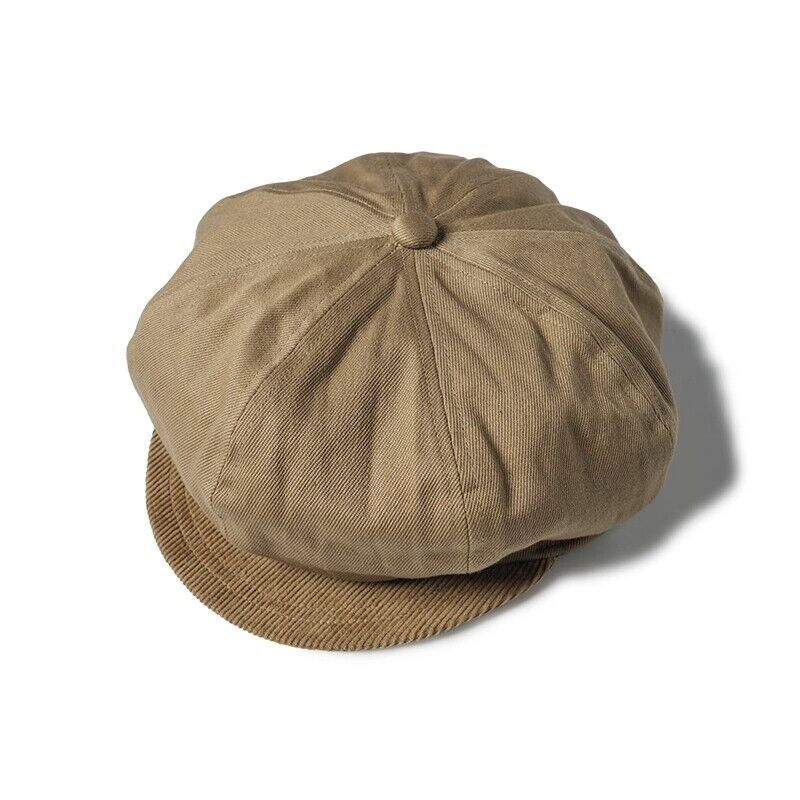 Bronson Motorcycle Biker Cap 1950s Style Mens Dome Newsboy Painter's Hat Khaki