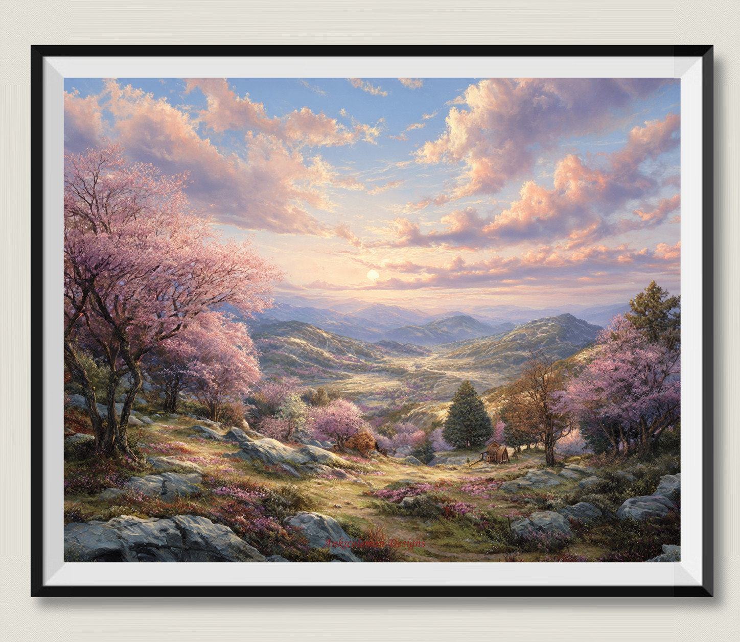 Springtime on the Line Chart Counted Cross Stitch Patterns Needlework DMC Color