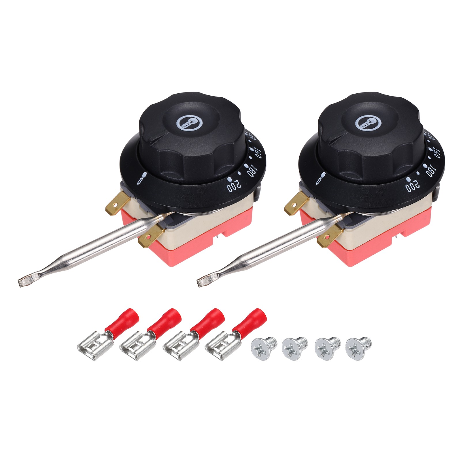 2pcs Temperature Control Switch 250V 16A 60-200°C Capillary Thermostat
