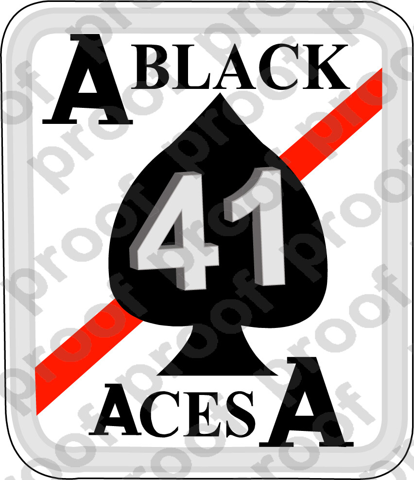 STICKER USN VF 41 BLACK ACES FIGHTER SQUADRON