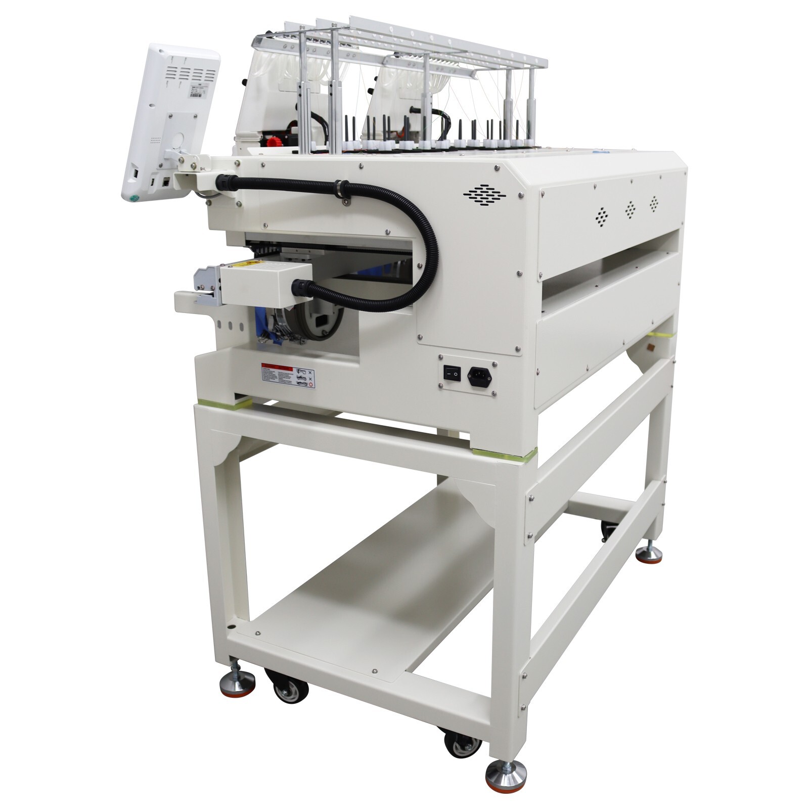 Double-Head 12 Needles Automatic Embroidery Machine Flat Hat DIY 15.7*19.7in