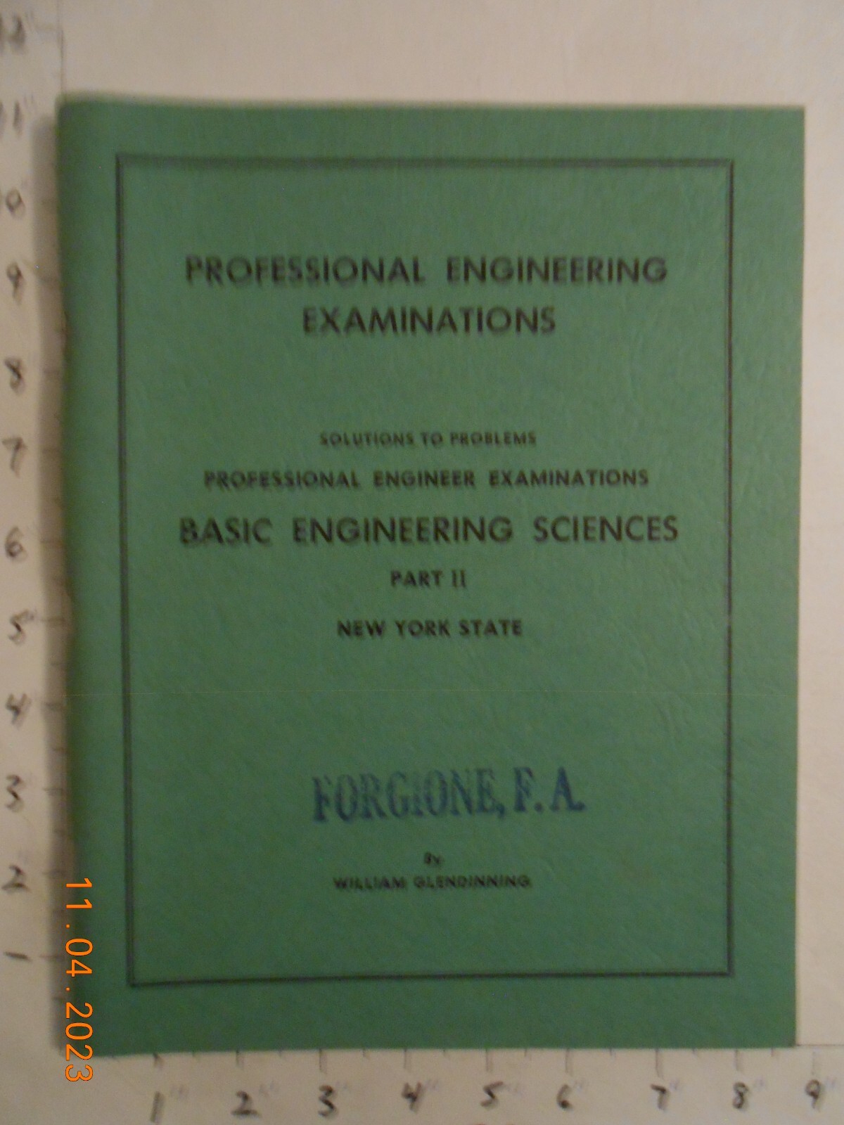 1960 Professional Engineering Examinations Mechanical Problems NY State engineer